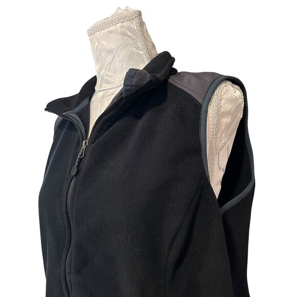 LL Bean Vest Mens Medium Black Fleece Polartec Windbloc Full Zip Outdoor 248583 - Picture 6 of 15